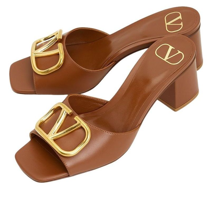 (WMNS) Valentino SS25 V Logo Signature Sandal 'Brown' S0HA6DSHHG5