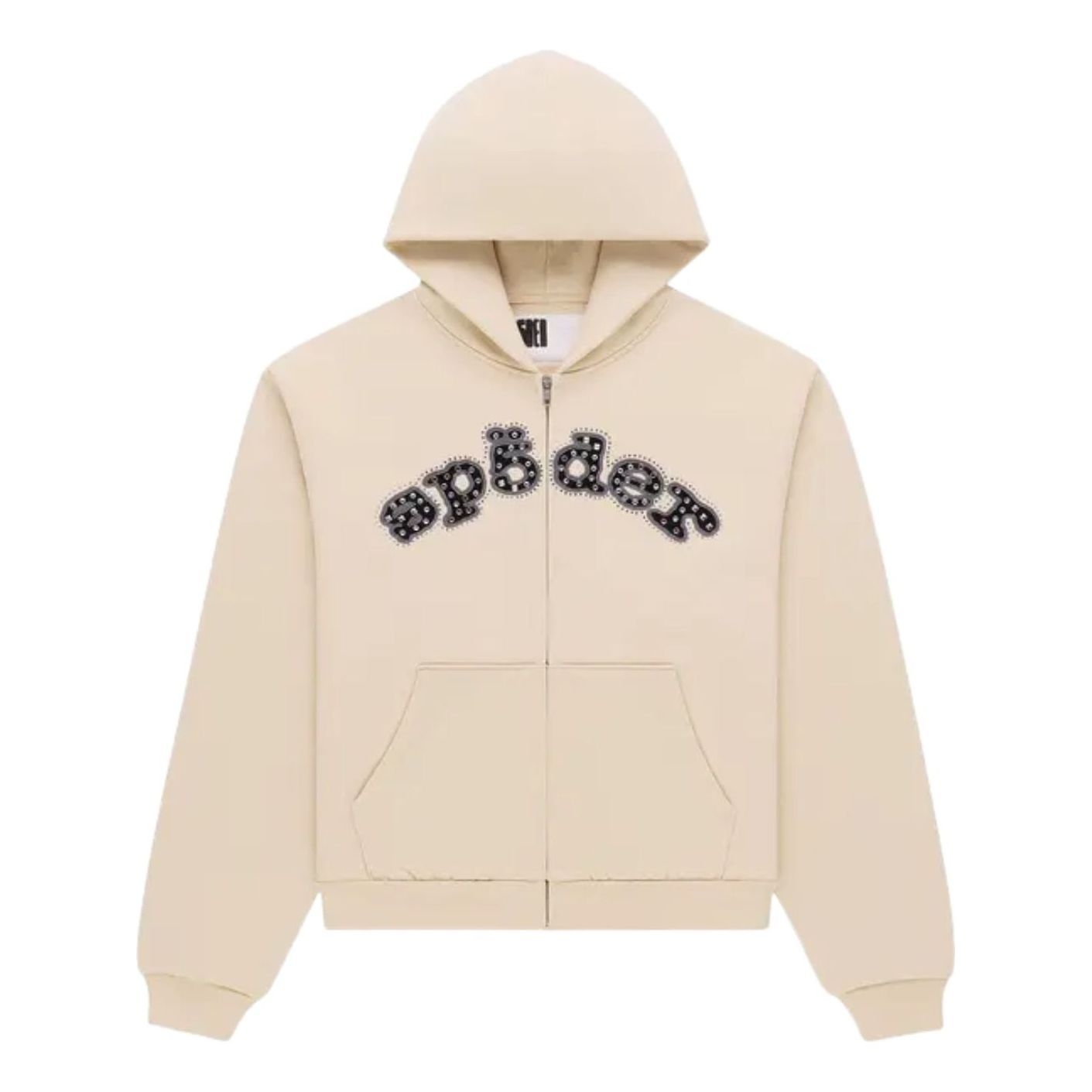 SP5DER Mixed Stone Og V2 Zip Hoodie 'Cream' ST019SS26CRM