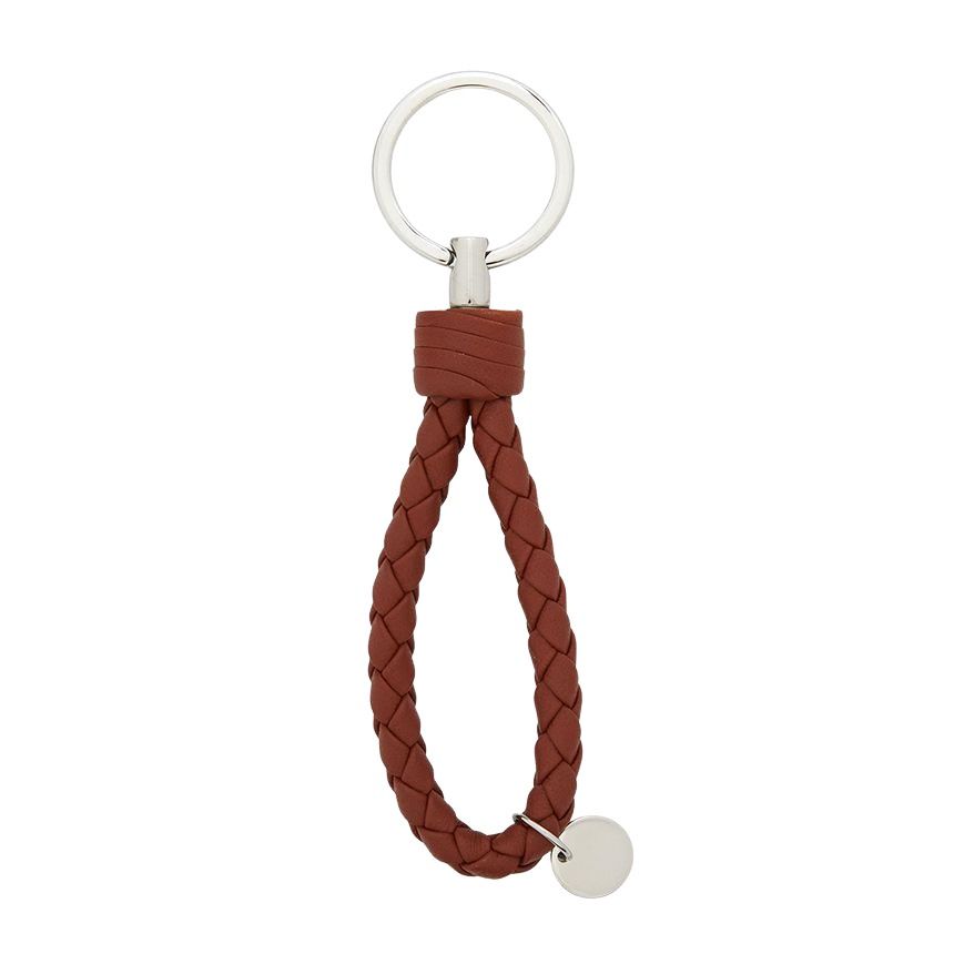 Bottega Veneta Intrecciato Logo Keyring 'Brown' 113539V48K18941