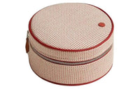HERMES Tricolor Silk Storage Boxes Women's Vermilion