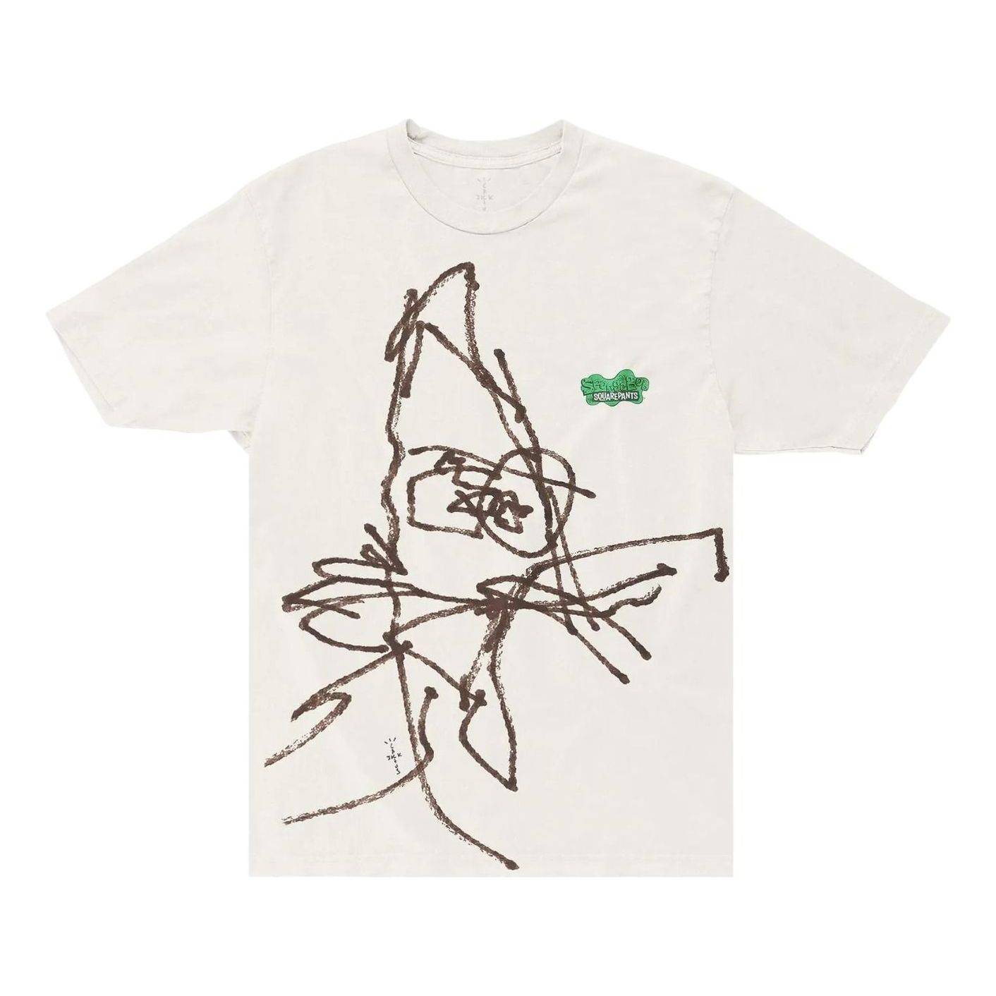 Cactus Jack by Travis Scott x Spongebob Doodlebob T-Shirt 2 'White' 01945-10004CJBTSX-WHIT