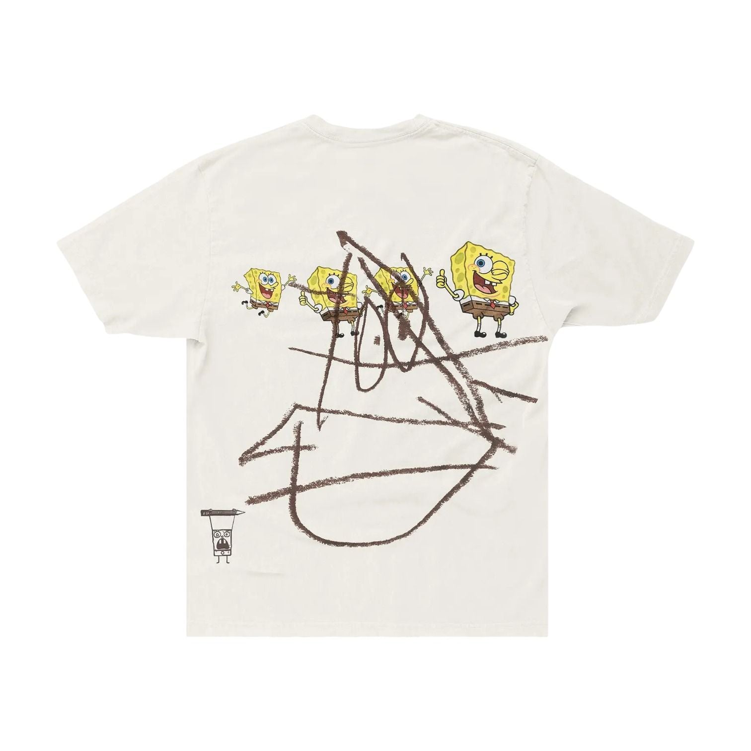 Cactus Jack by Travis Scott x Spongebob Doodlebob T-Shirt 2 'White' 01945-10004CJBTSX-WHIT