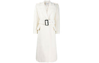 SAINT LAURENT Coats Women's White