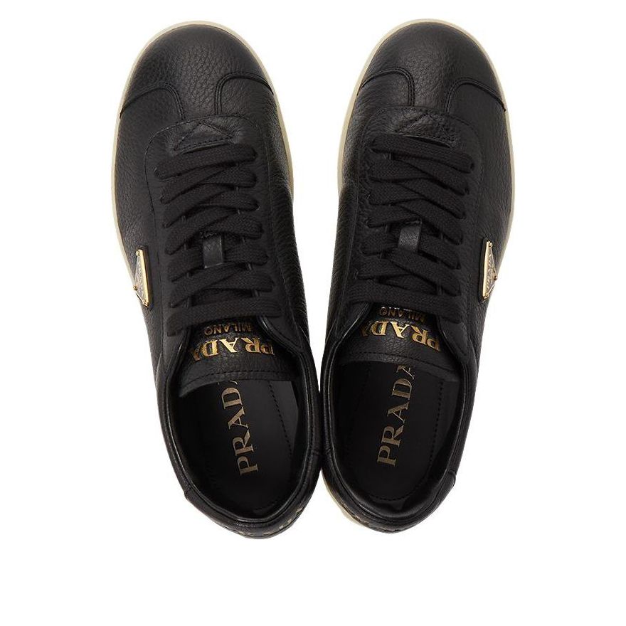 PRADA FW25 Deerskin Leather Sneaker 'Black' 2EE394-013-F0632