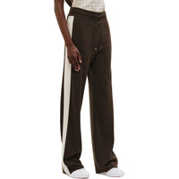 HERMES Knitted Sports Pants Women's Charcoal Brown