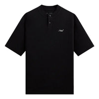 KITH Micro Waffle Tristan Henley 'Black' KHMA030213-001