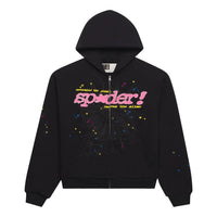 Sp5der Punk V2 Zip Up 'Black' ST046SS26BLK