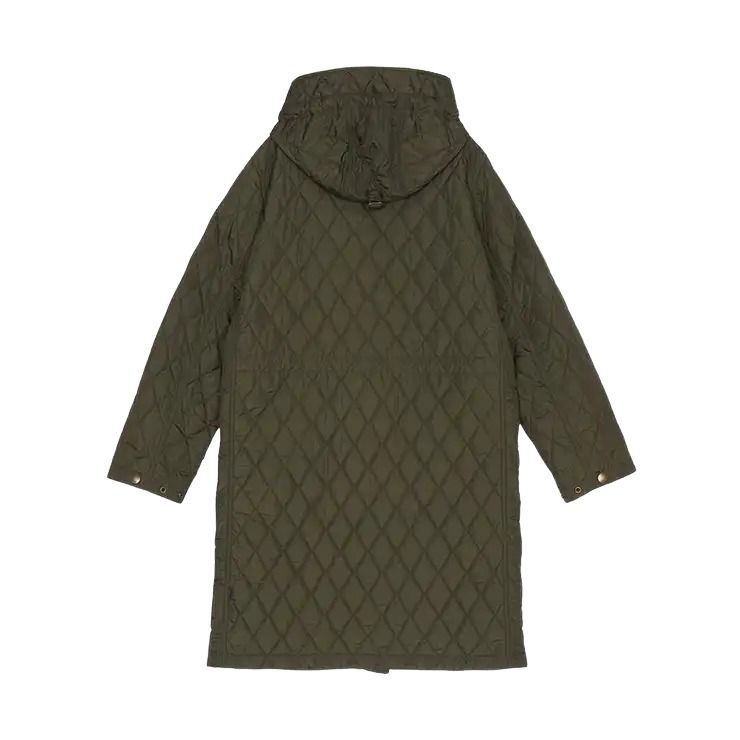 (WMNS) Burberry Hillgate Quilted Coat 'Green' 81103241