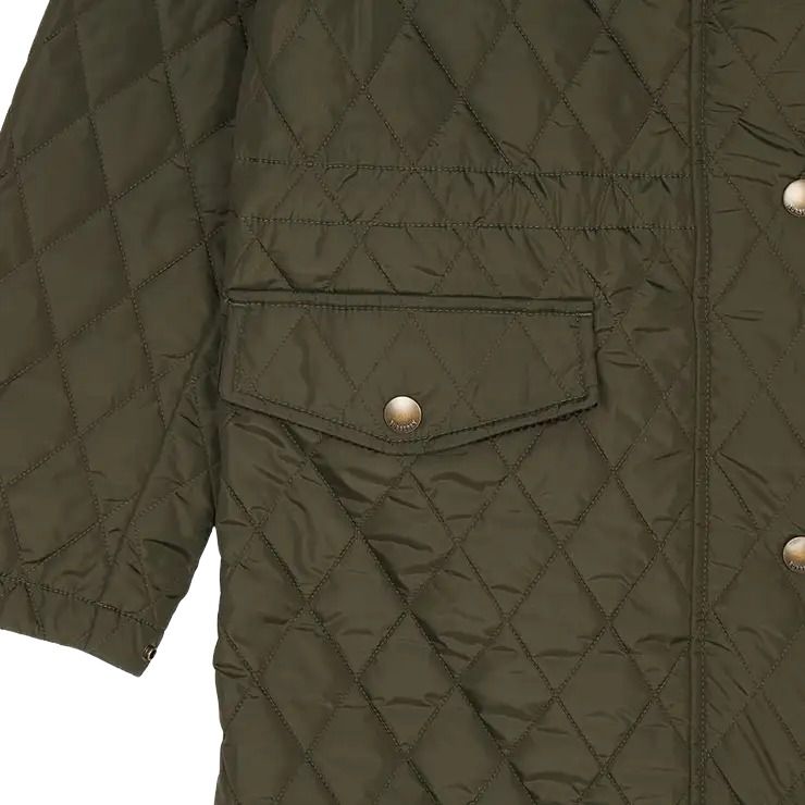 (WMNS) Burberry Hillgate Quilted Coat 'Green' 81103241