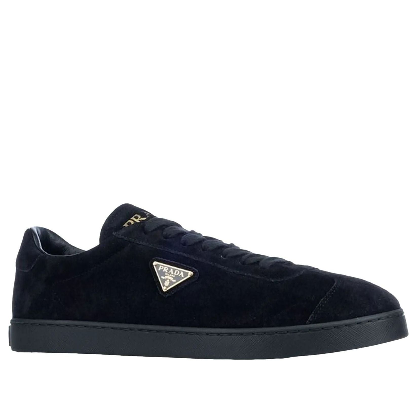 PRADA FW25 Logo Plaque Sneakers 'Black' 2EE394-E1D-F0002