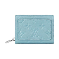LOUIS VUITTON Leather Wallet Women's Blue