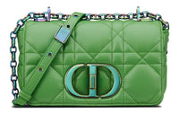 DIOR Caro Cow Leather Crossbody Bag Shoulder Bag Women's Bright Green
