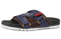 LOUIS VUITTON Honolulu Stylish Sandals Men's Blue Brown