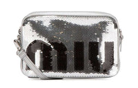 MIU MIU Cow Leather Camera Bag Shoulder Bag Crossbody Bag Regular Women's Silver