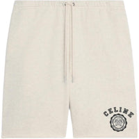 CELINE Blason Loose Shorts In Cotton Fleece