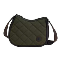 HERMES Woolycot Canvas Crossbody Bag Shoulder Bag Women's Charcoal Gray & Black & Ebony