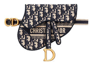DIOR Saddle Leather Saddle Bags Crossbody Bags Fanny Pack Women's Blue
