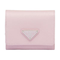 PRADA Cow Leather Wallet Women's Light Pink