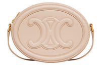 CELINE Triomphe Smooth Cow Leather Mooncake Bag, Shoulder Bag, Crossbody Bag Women's Nude