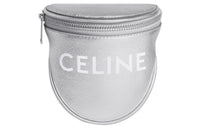 CELINE Laminated Cow Leather Shoulder Bag Trumpets Men's Silver
