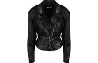 SAINT LAURENT Leather Jackets Coats Women's Black