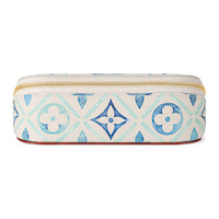 LOUIS VUITTON By The Pool Canvas With Calfskin Eyeglass Pouch Large Size Women's Blue & White