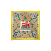 HERMES Silk Scarves Women's Bright Yellow