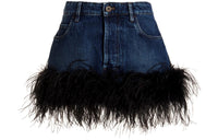 MIU MIU SS23 Denim Dresses & Skirts Women's Blue