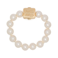MIU MIU Pearl Bracelets Women's White