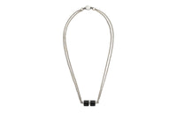HERMES Necklace Unisex Black/Silver