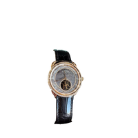 HERMES Wrist Watch Quartz Movement Leather Watch Bands Black Dial Women's Watch