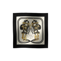HERMES Silk Silk Scarves Women's Black