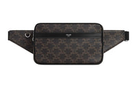 CELINE Triomphe Canvas With Calfskin Fanny Pack Men's Black