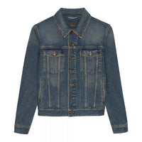 SAINT LAURENT Denim Jacket Men's Vintage Blue