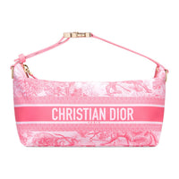 DIOR Sauvage Juicy Printed Pattern Technical Fabric Clutch Lunch Box Bag Medium Size Women's Candy Pink