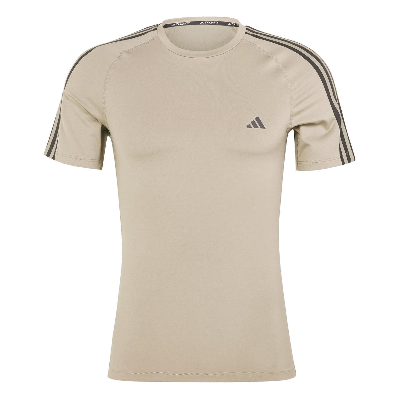 adidas Techfit 3-Stripes Training T-Shirt Asia Sizing 'Green Black' IR7418