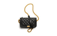 CHANEL Boy CHANEL Flap Phone Holder With Chain Black