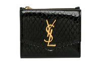 SAINT LAURENT PARIS Calfskin Wallet Women's Black