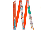 HERMES Silk Scarves Unisex Orange Red