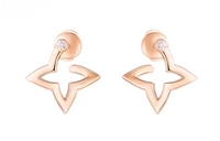 LOUIS VUITTON Ombre Blossom Mini Hoops Pink Gold And Diamonds