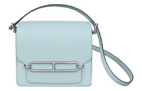 HERMES Roulis Cow Leather Shoulder Bag Crossbody Bag Women's Dusty Blue