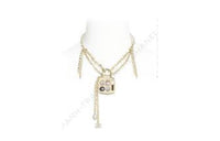 CHANEL Necklaces Women's Gold