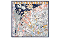 HERMES Silk Scarves Unisex Ocean Blue