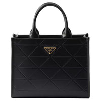 PRADA Leather Shoulder Bag Crossbody Bag Handbag Medium Size Women's Black