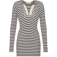DIOR FW24 Long Sleeved Dress Women's Marine Blue