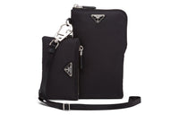 PRADA Re Nylon Recycled Nylon Dual Purpose Bag Cell Phone Pouch Men's Black