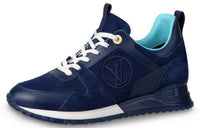 LOUIS VUITTON Run Away Calfskin Sneakers Blue Women's
