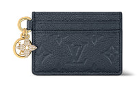 LOUIS VUITTON CHARMS Monogram Empreinte Leather Card Holder Regular Women's Marine Blue