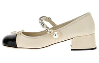 MIU MIU Chunky Heel Mary Jane Shoes Women's Beige