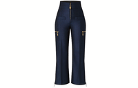 LOUIS VUITTON Contrast Seam Mohair Pants
